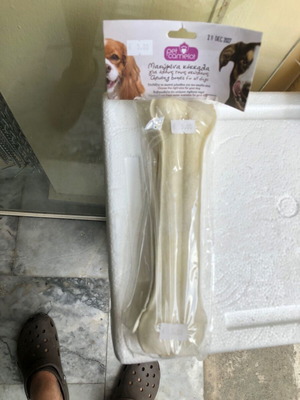 Pet Camelot Bone solid calcium from bovine leather 20.32cm new