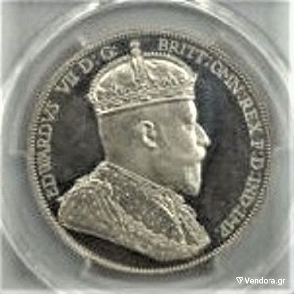  "Edward VII" 1901 , Ireland Silver 48 Pence PCGS PR65DCAM  X# 13.