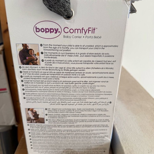 Chicco Κλασικός Μάρσιπος Boppy Comfy Fit Grey σαν καινούργιο