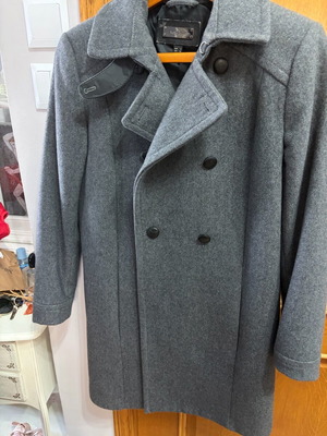 MANGO Γυναικείο παλτό oversize μάλλινο μεταχειρισμένο, μέγεθος S