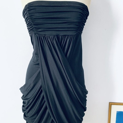 Strapless dress Veloudakis new, jersey, size S-M, black