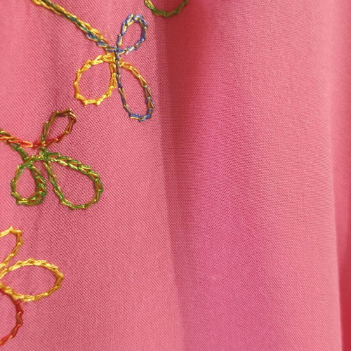 Kaftan tunic embroidered one size M-XXXL, like new, salmon pink
