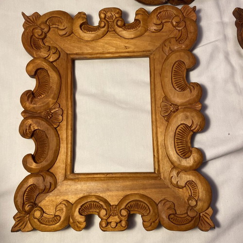 Antique wooden picture frames, 3 pieces