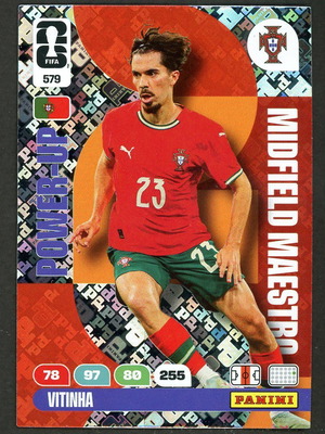 2026 Panini World Cup Adrenalyn XL #579 Vitinha Power Up σαν καινούργιο πακέτο