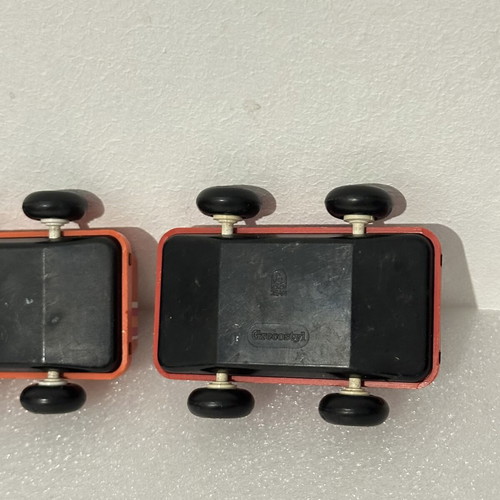 Grecostyl plastic toy cars used, pack of 2, made in Greece