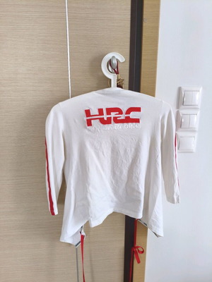 Honda Racing jacket used white with waist tie
