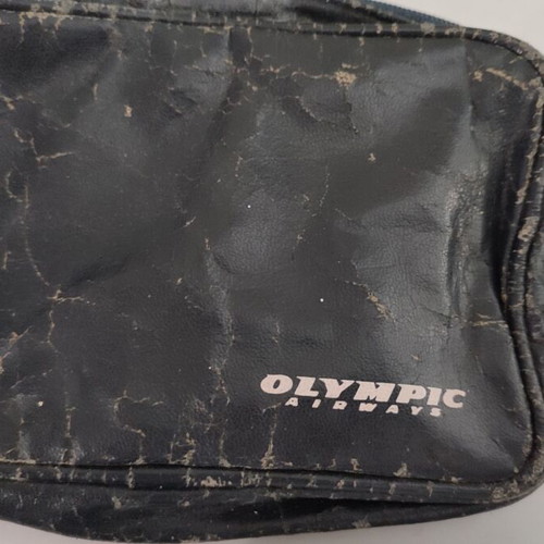 Olympic Airways collectible travel amenity kit used, 80s