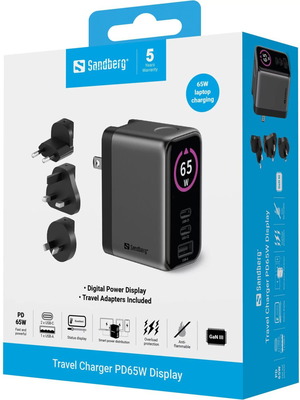 Sandberg Travel Charger PD65W Display Κατόπιν παραγγελίας