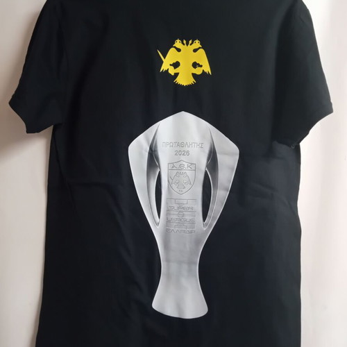 AEK Collectible T-shirt Champions 2026 Black Cotton Small-Medium New