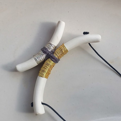 Handmade Ceramic Necklace with Modern Minimal Design