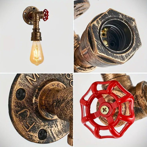 Handmade Art Deco Wall Light Pipe E27 Lamp
