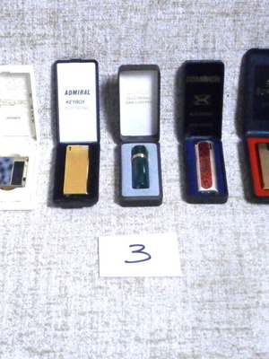 Αναπτήρες αερίου καινούργιοι με κουτί, πακέτο 7 τεμαχίων, βίνταζ Ιαπωνίας