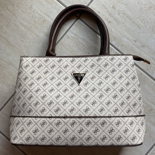 Guess crossbody bag new, white and brown
