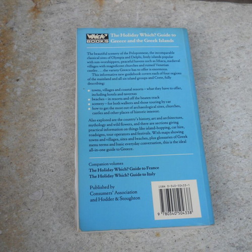 The Holiday Which? Guide to Greece and the Greek Islands paperback book used