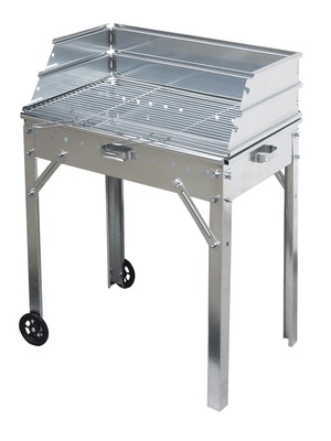 BBQ Καρβουνου Νο74 γαλβανιζέ με σχάρα χρωμίου καινούργιο