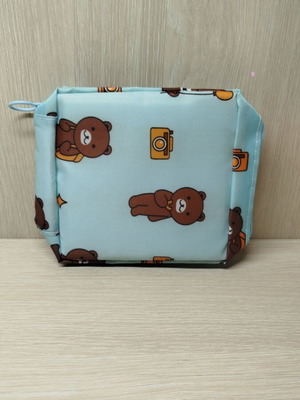 Toilette bag new, turquoise with bear design