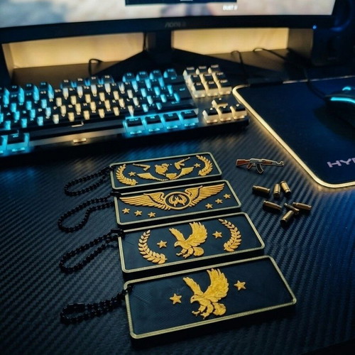 CS2 / CS:GO Collectible Rank Tags 4-piece set new