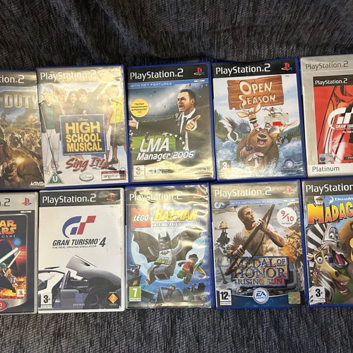 Ps2 large lot of 10 rare used games