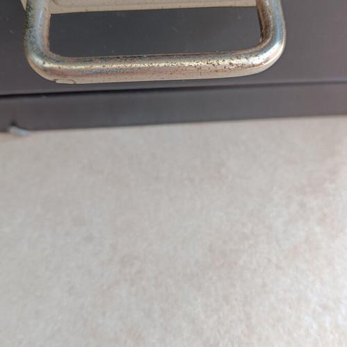 Black metal drawer cabinet