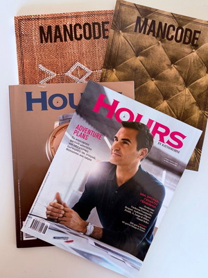 Set of 4 MANCODE & HOURS magazines like new, luxury edition