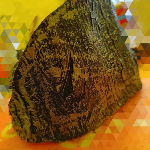 Vintage style decorative item on wooden base handmade