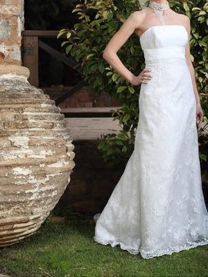 Wedding dress new lace size M 38 10
