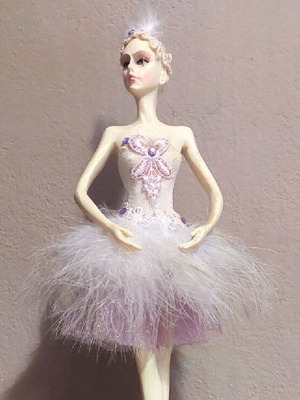Decorative wind-up porcelain ballerina with music, like new