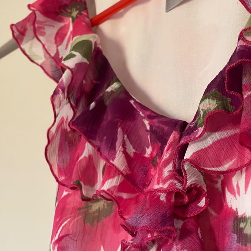 Wallis floral midi dress size small-medium like new, purple and pink