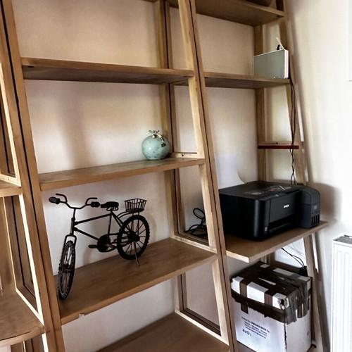 Wooden bookshelf used, 3 pieces total 210x160 cm