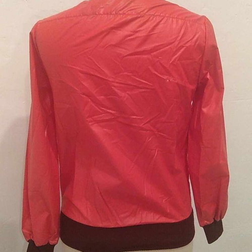 Vintage disco blouse 80s new, red, Greek made