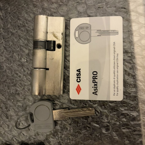 CISA Asix PRO security cylinder like new with card and keys, 70mm