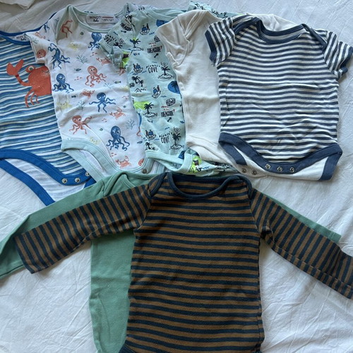 Baby bodysuits pack of 10 for 9-12 months, like new