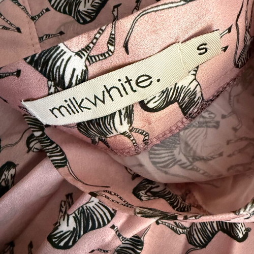 Milkwhite skirt pink like new, size S
