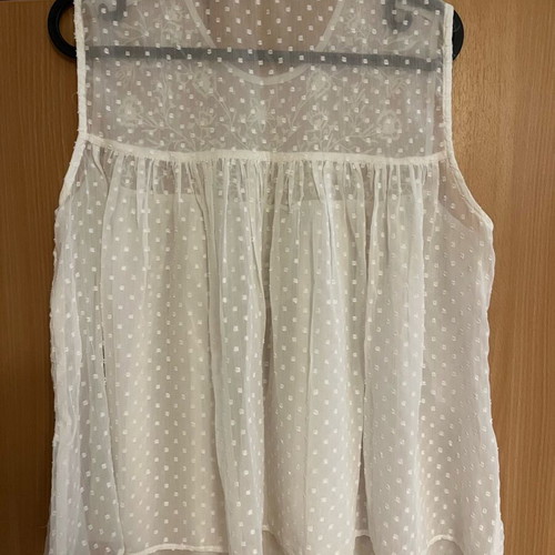 Zara sleeveless blouse like new, transparent, size M