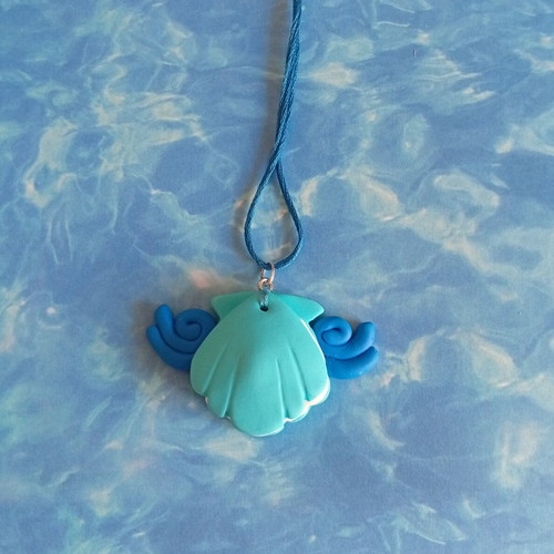Mermaid Melody Pichi Pichi Pitch Hanon necklace, handmade clay