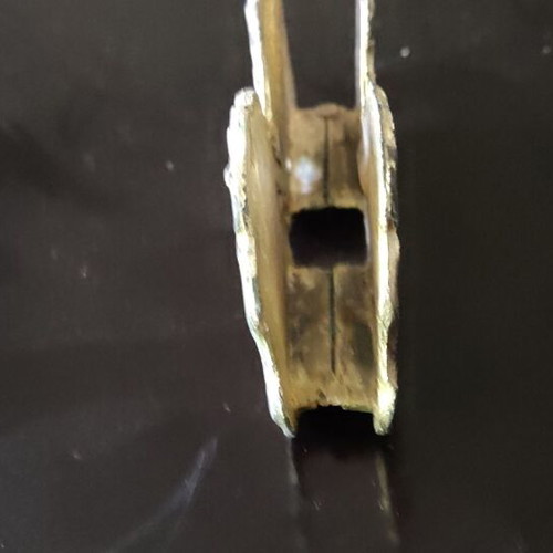 Napkin holder used, old handpainted with enamel