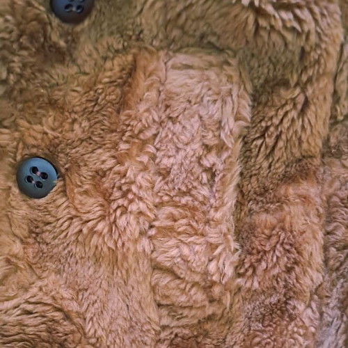 Achilleas vintage teddy coat unisex, used, brown