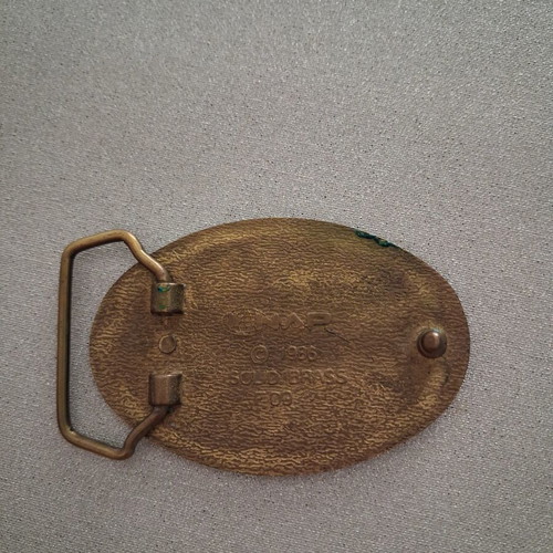 Vintage Born in the USA Belt Buckle 1986 Solid Brass used