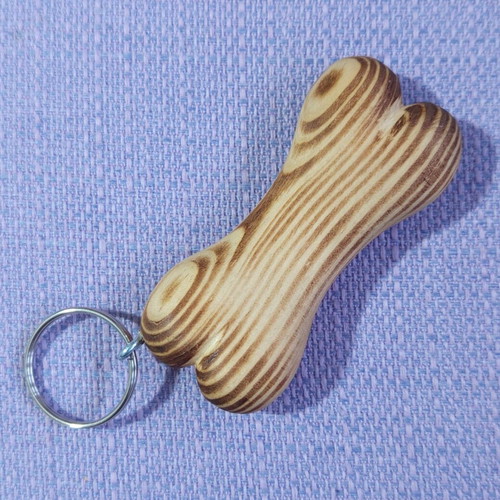 Keychain handmade from pine wood made to order