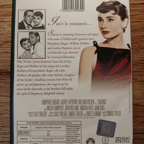 Sabrina DVD like new with Greek subtitles