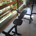 Body Sculpture Foldable Weight Bench BW-2810 with Pull-up Bar and Weights