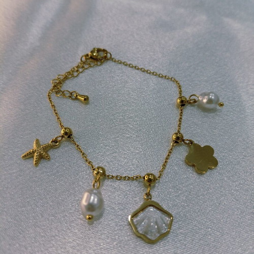 Stainless Steel Bracelets with Summer Designs new, gold and silver