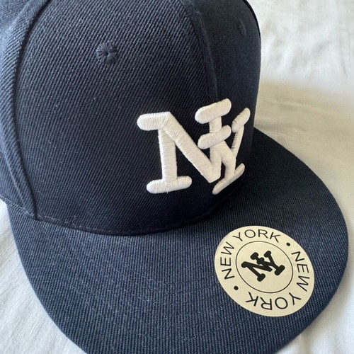 New York hat new, dark blue, size L