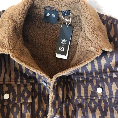 Adidas x IVY Park Monogram Denim Jacket new, brown, size L-XL