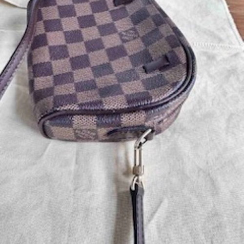 Louis Vuitton damier crossbody bag used, brown