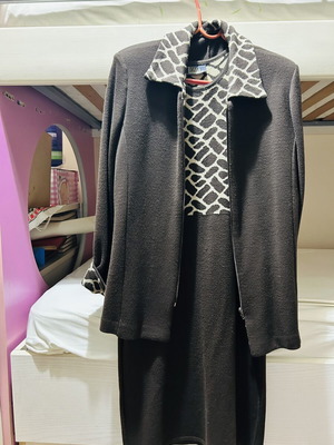 Women's set dress with jacket ROMA like new, brown