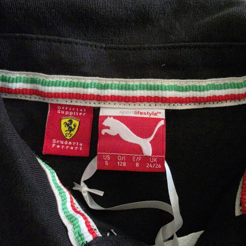Ferrari official T-shirt like new, size 128 cm, black