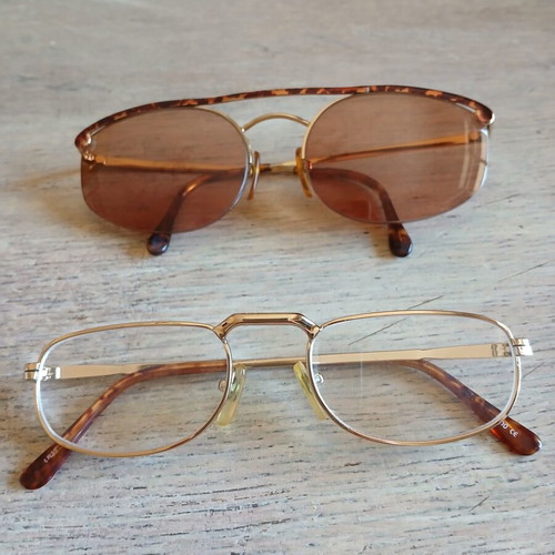 Vintage glasses pack of 2, gold frames, like new