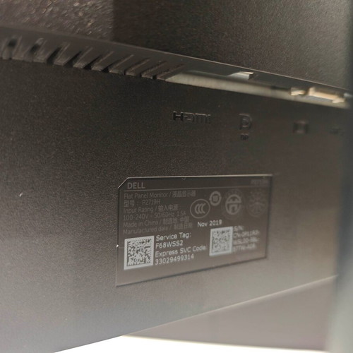 Dell P2719H IPS Monitor 27" FHD 1920x1080
