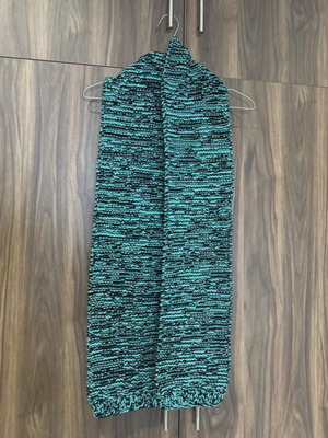 Knitted handmade scarf new green